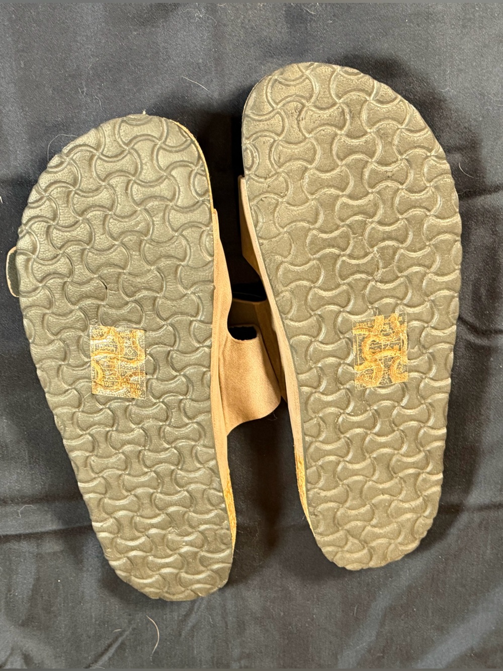 Lucky Brand Brown Double-Buckle Slide Sandals 12 - Picture 5 of 5